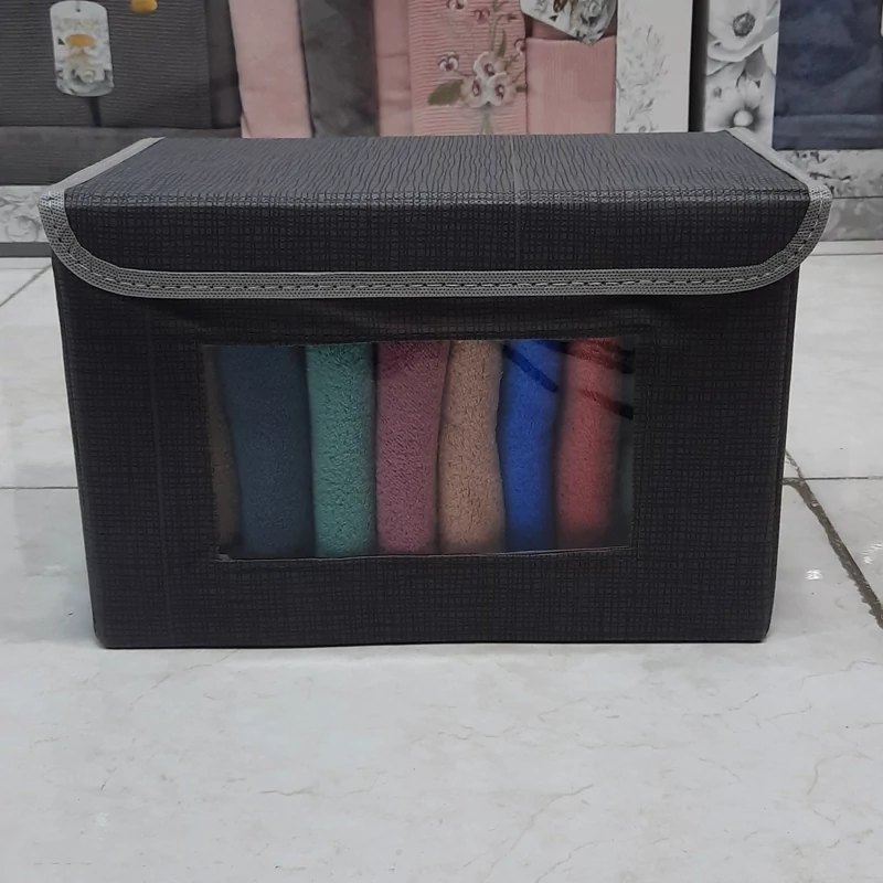 باکس لباس پارچه ای طرح جلو طلقی سایز کوچک