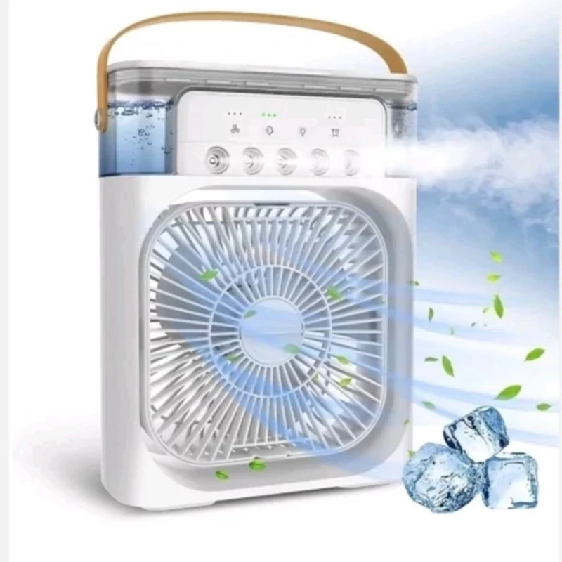 پنکه کولر دار رومیزی مه پاش (( سایز بزرگ اصلی))چراغ خواب دار مدل air cooler fan خوشبوکننده سایز بزرگ