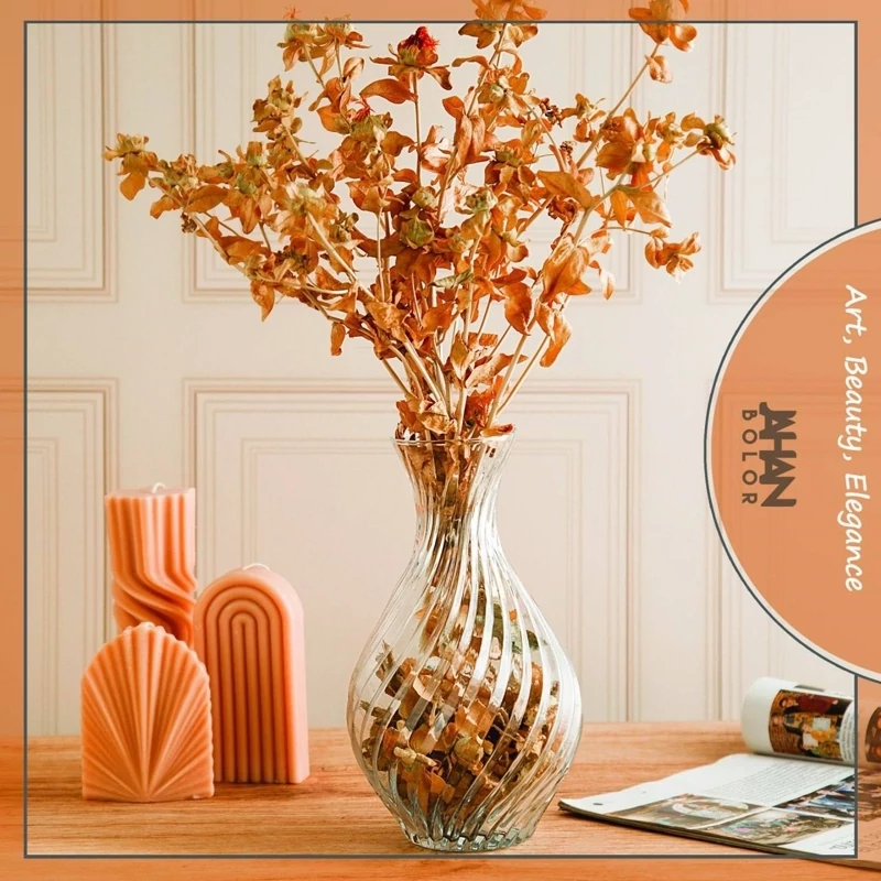 گلدان شیشه ای طرح مارال گلدان گل شیشه ای