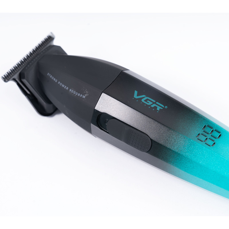 ماشین اصلاح موی سر و صورت وی جی آر مدل V-906 با تیغه سرامیکی پوشش DLC، موتور 9000 دور اصلی و حرفه ای narvan 1452