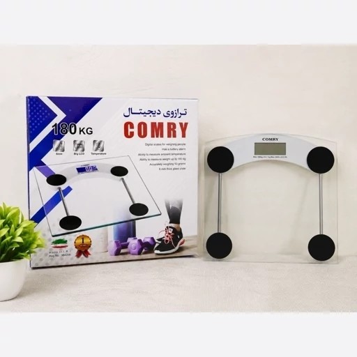 ترازوی دیجیتال COMRY مدل 180 کیلویی نمایشگر LCD بزرگ با گارانتی