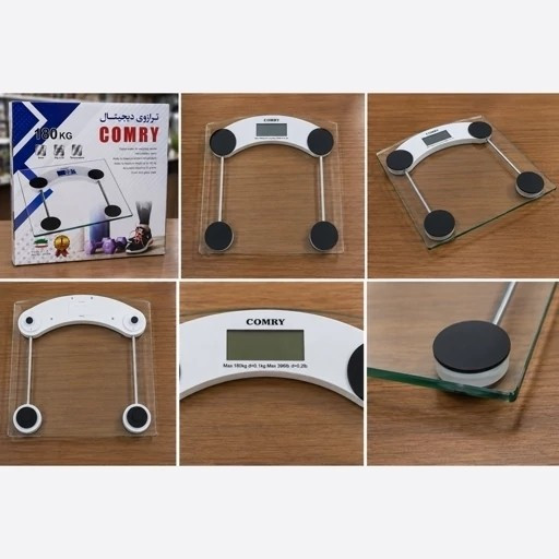 ترازوی دیجیتال COMRY مدل 180 کیلویی نمایشگر LCD بزرگ با گارانتی