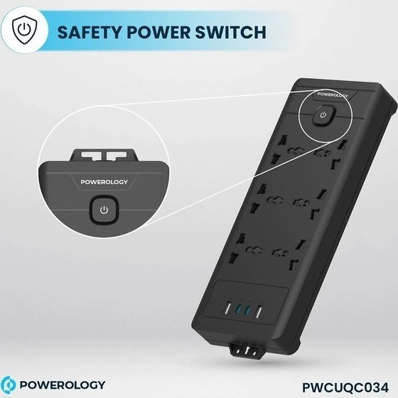 چندراهی برق پاورولوژی مدل POWEROLOGY 6AC 2500W PWC034