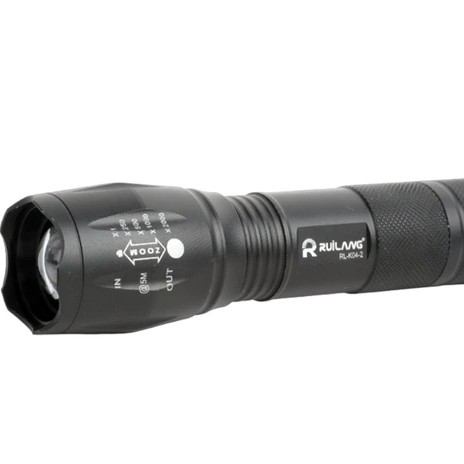 چراغ قوه آر ال مدل K04-2 دو لامپه XPE با نور UV و زوم
