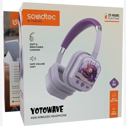 هدفون بیسیم مخصوص کودکان Porodo Soundtec Yotowave Wireless Headphones