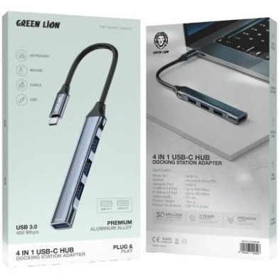 هاب 4 پورت USB-A گرین لاین مدل Docking Station Adapter