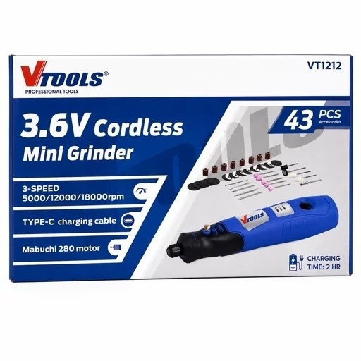 فرز مینیاتوری شارژی VTOOLS VT1212 با 1 سال گارانتی