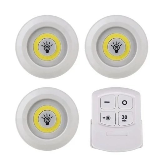 چراغ اضطراری سقفی مدل ریموت دار مجموعه 3 عددی (چراغ زیر کابینتی)