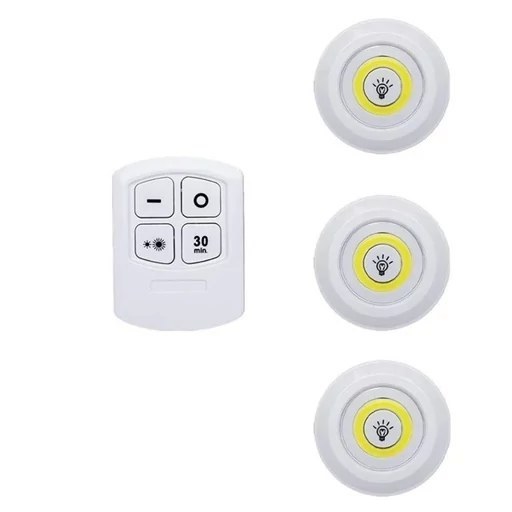 چراغ اضطراری سقفی مدل ریموت دار مجموعه 3 عددی (چراغ زیر کابینتی)
