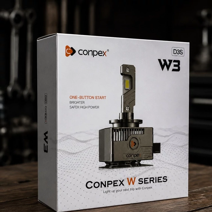 هدلایت کانپکس CONPEX W3 D3S نور سفید 6000K، توان 110W و 11000LM