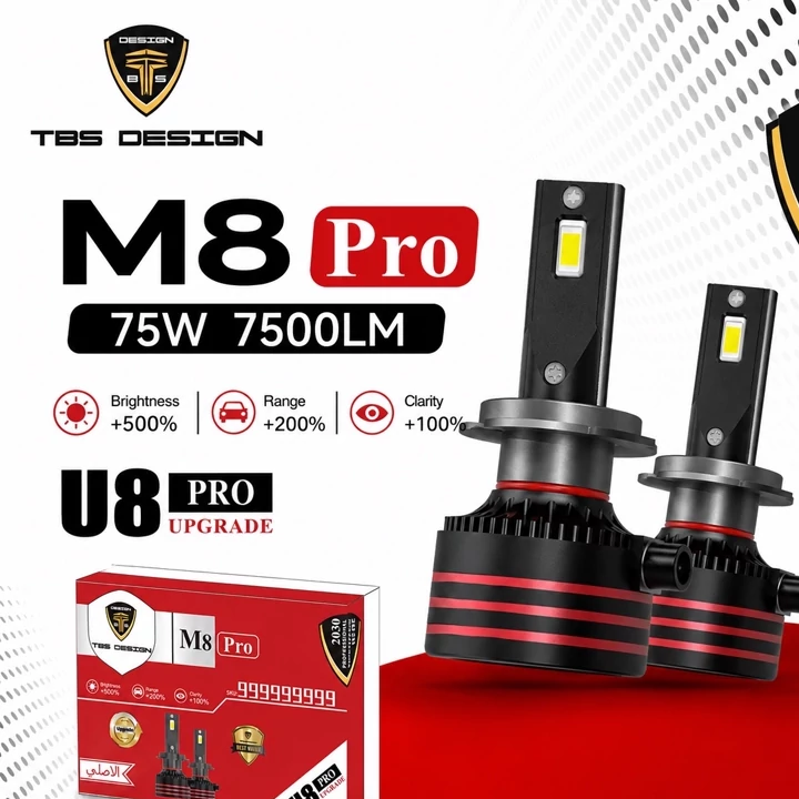 هدلایت توبیز M8 PRO پایه H7 نور سفید با گارانتی