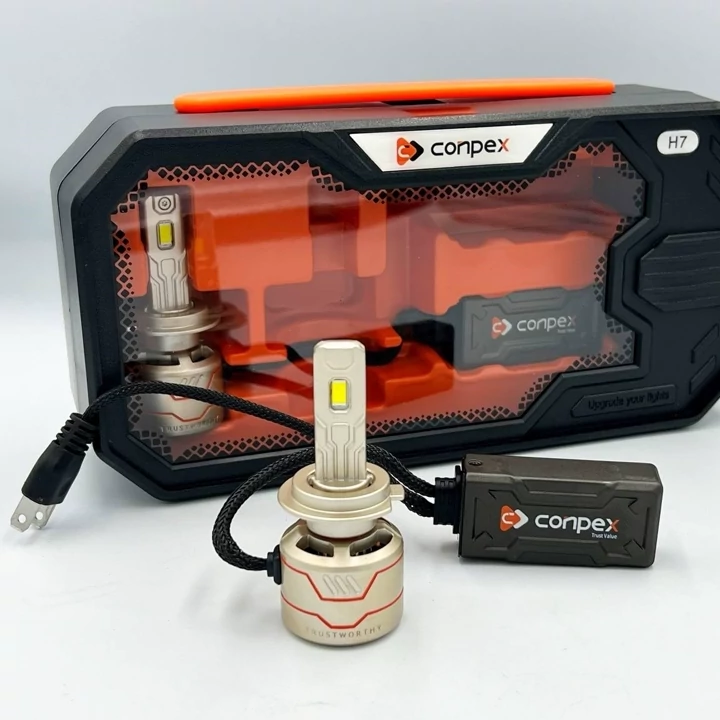 هدلایت کانپکس Conpex X8 LED 240W پایه H7 فوق العاده قوی نور سفید 6000 کلوین 240 وات واقعی