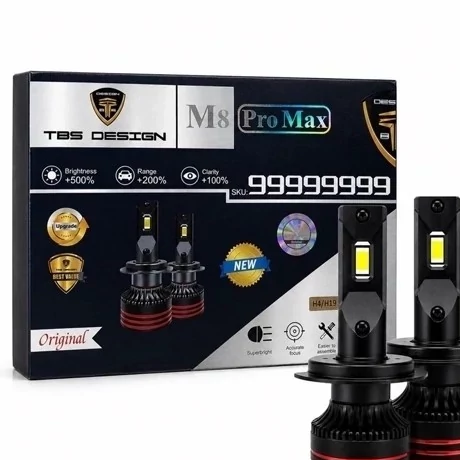 هدلایت توبیز m8promax h4 با گارانتی ( تک عددی )
