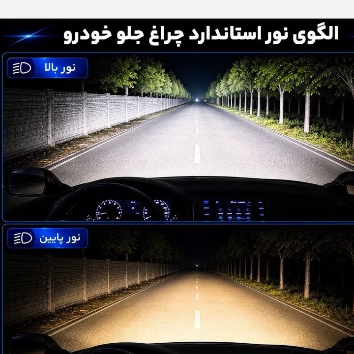 هدلایت کانپکس دو رنگ 3S PRO پایه H4 با یک سال گارانتی