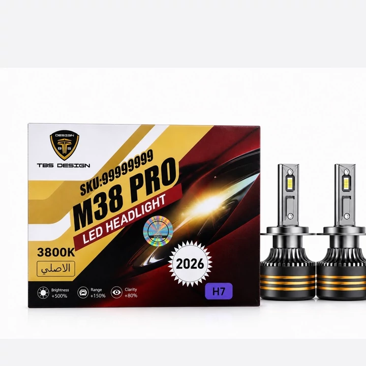 هدلایت M38 PRO پایه H7 نور نچرال ، خط کات دقیق با گارانتی