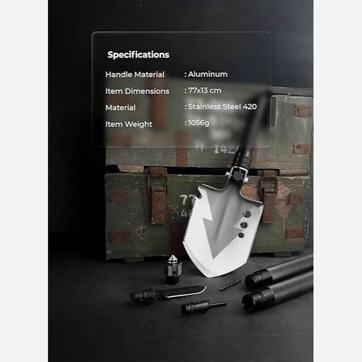 بیل چند منظوره گرین Green Lion Multi Shovel مخصوص کمپینگ و جنگل