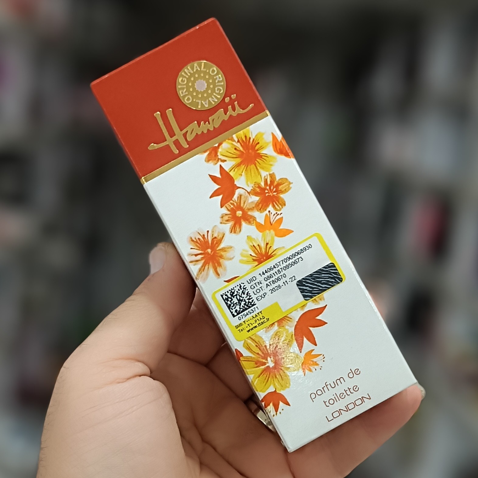 ادکلن هاواییhawaii اورجینال انگلیس لیبل دار عطر هوایی