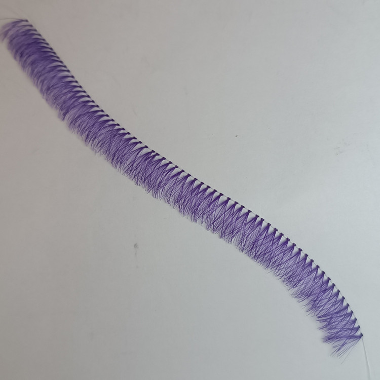 مژه رنگی بنفش سایز 14 مژه رنگی مژه ریسه ای رنگی مژه مصنوعی بنفش مژه فانتزی مژه تابستانی ریلی بنفش موژه رنگی