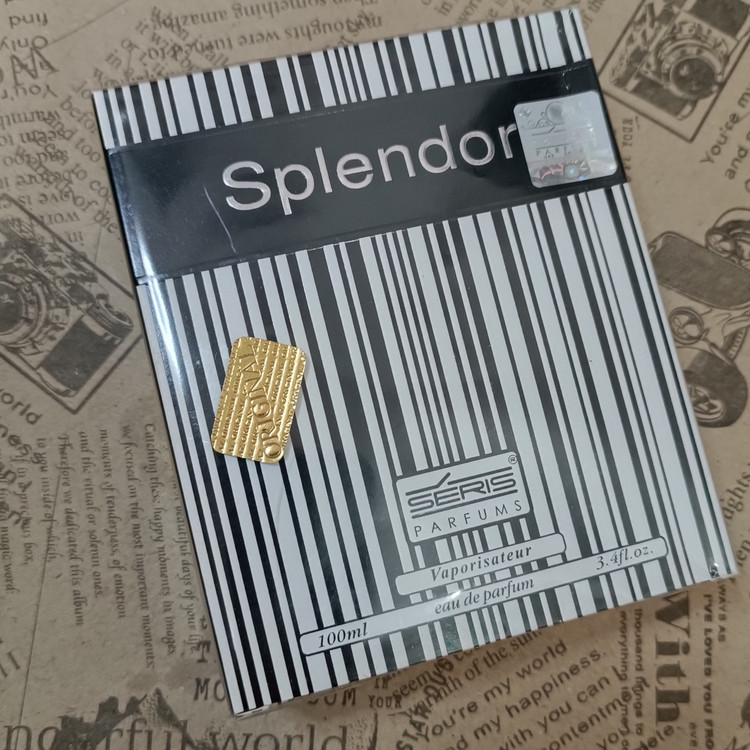 ادکلن اسپلیندور مشکی لیبلدار 100 میل عطر splendor رایحه جذاب مردانه