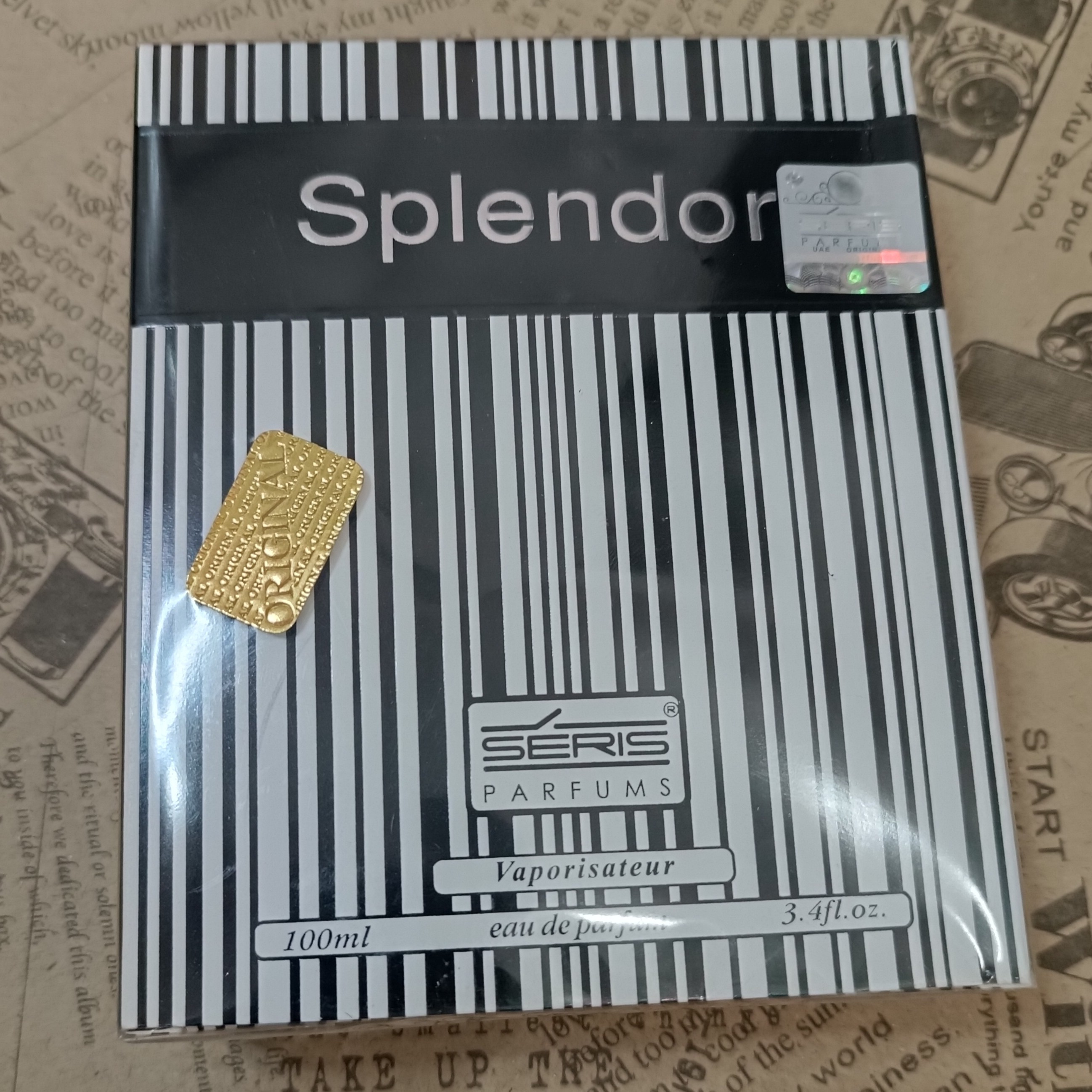 ادکلن اسپلیندور مشکی لیبلدار 100 میل عطر splendor رایحه جذاب مردانه