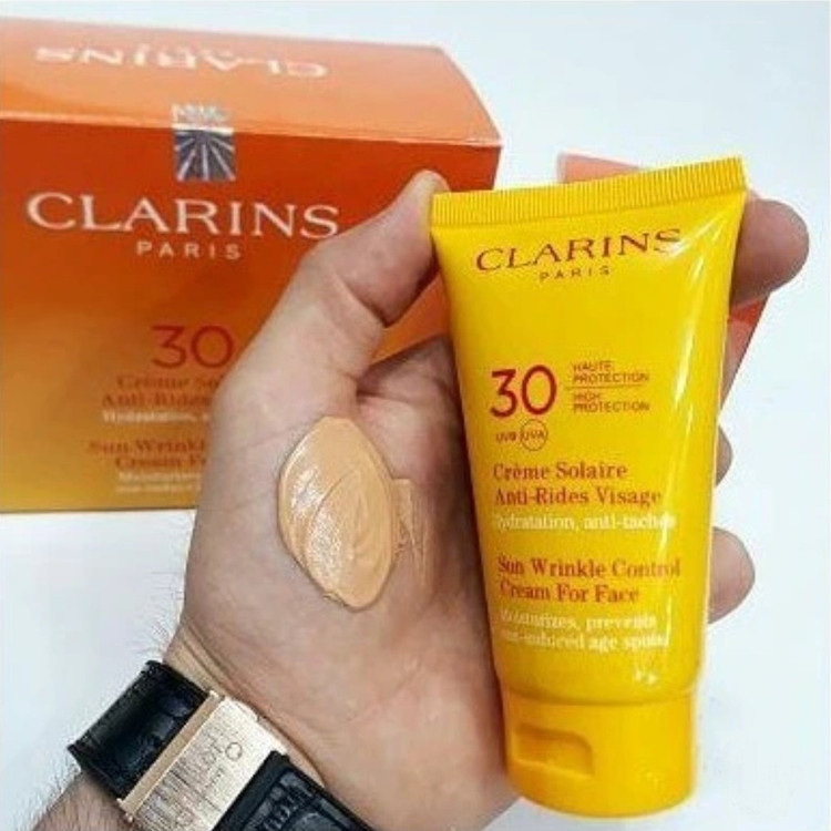 کرم ضدآفتاب کلارینس اصل clarins محافظ پوست صورت