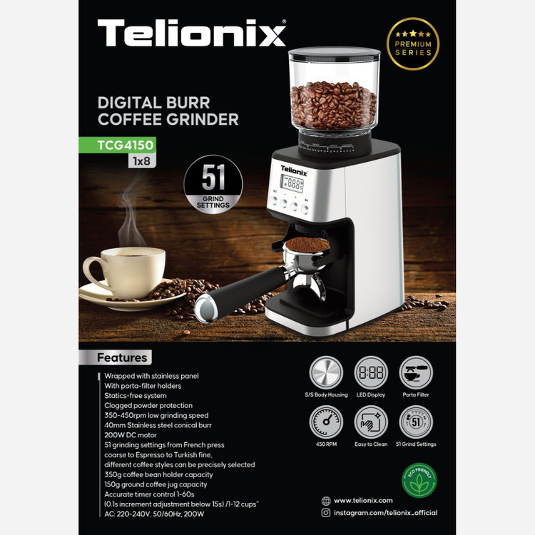 آسیاب قهوه تلیونیکس مدل TCG4150
