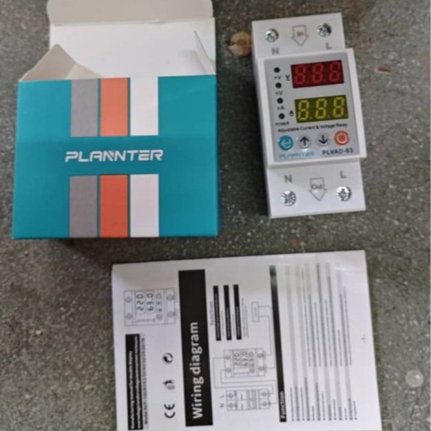 محافظ ولتاژ جریان 63A تکفاز PLANNTER(گارانتی یک ساله)