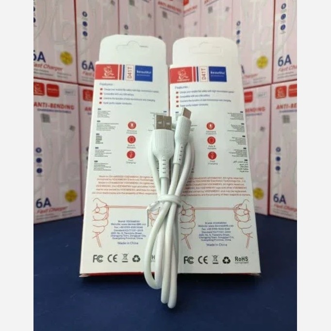 کابل شارژ تایپ سی 6 آمپر ، فست شارژ روی همه مدل گوشی ها ، کابل ضخیم با کیفیت عالی ، تخفیف ویژه