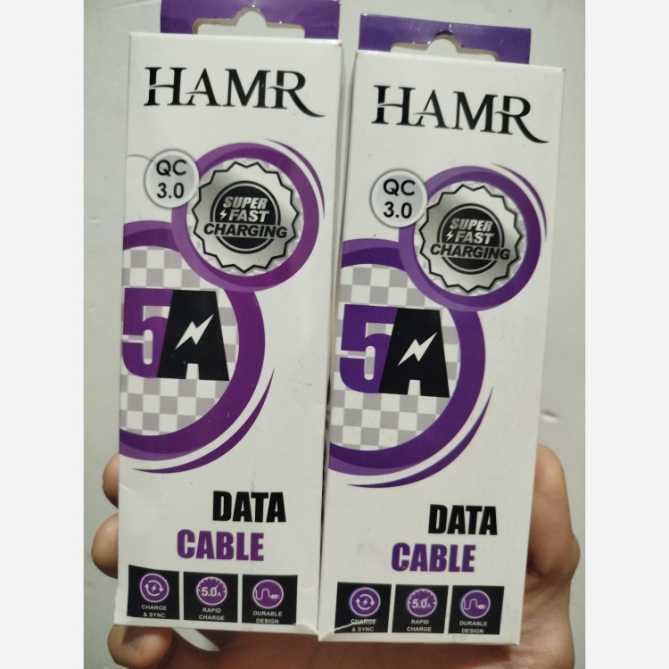 کابل شارژ 2 متری ، مارک HAMR ، فست شارژ ، کابل ضخیم و مقاوم ، مناسب انواع گوشی