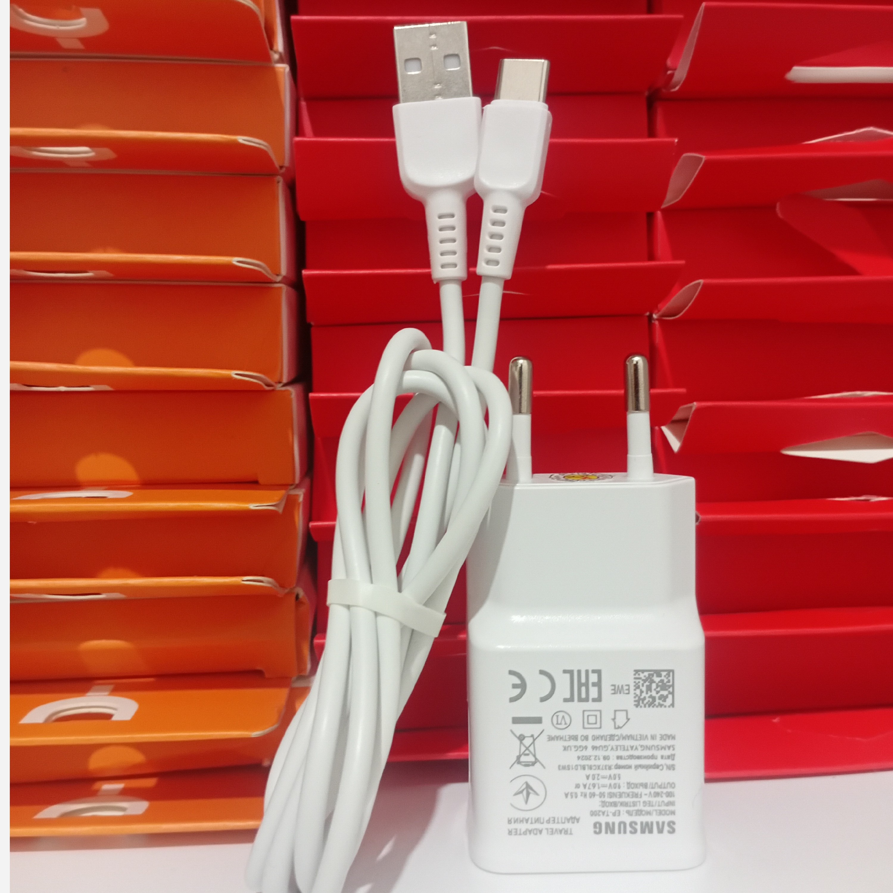 شارژر سامسونگ فست شارژ پک کامل تایپ سی ، کلگی شارژر با کابل اورجینال سامسونگ