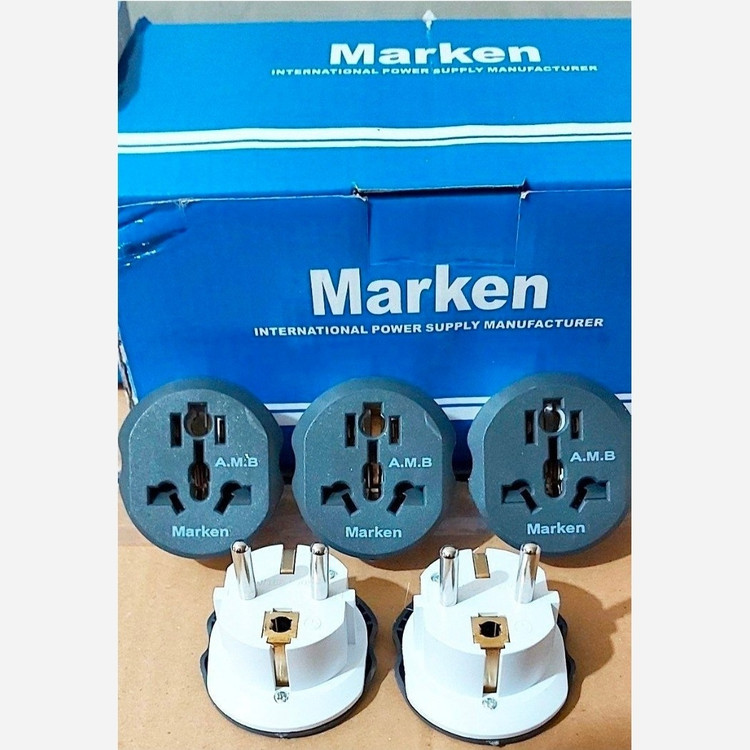 تبدیل برق 3 به 2 برند MARKEN ، آلیاژ فلزی با کیفیت ، مناسب شارژر گوشی و لپتاپ و لوازم برقی کم مصرف