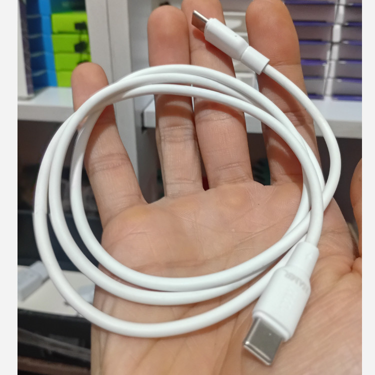 کابل شارژر 2 سر تایپ سی برند HAMR سوپر فست شارژ 100 وات.هم شارژ و هم دیتا، ضخیم و بدون خرابی ، با کیفیت بالا