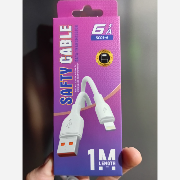کابل شارژر اپل آیفونی ، فست شارژ 100 سانت شارژ و دیتا (لایتنینگ) مناسب برای کلیه گوشی ها و ایرپادهای اپل