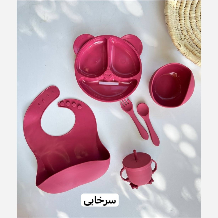 ظرف غذای کودک سیلیکونی مدل خرسی وارداتی ( دارای جعبه) کد: mananew3164