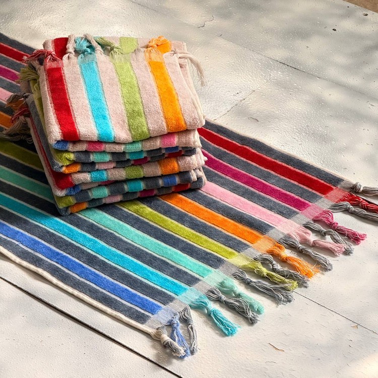 حوله دستی آذربافت طرح کارنا راه راه گره ای 40*80