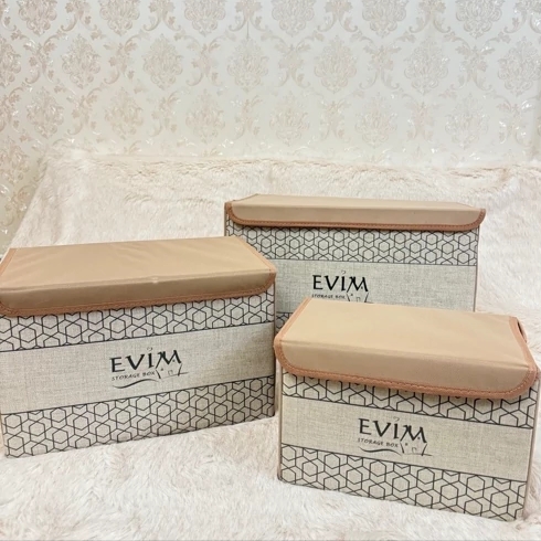 باکس نظم دهنده لباس 3 عددی ایست دار طرح چرم برند اویم evim