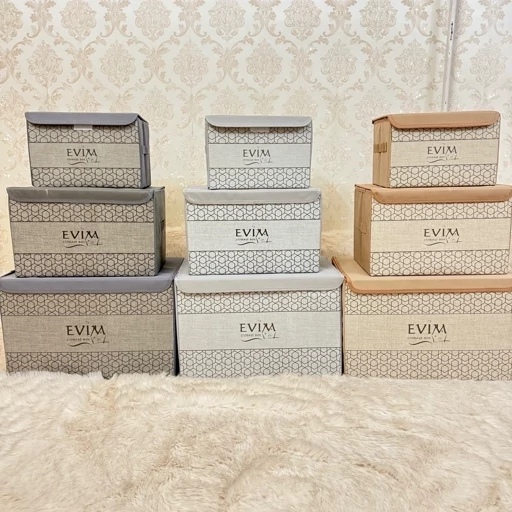 باکس نظم دهنده لباس 3 عددی ایست دار طرح چرم برند اویم evim