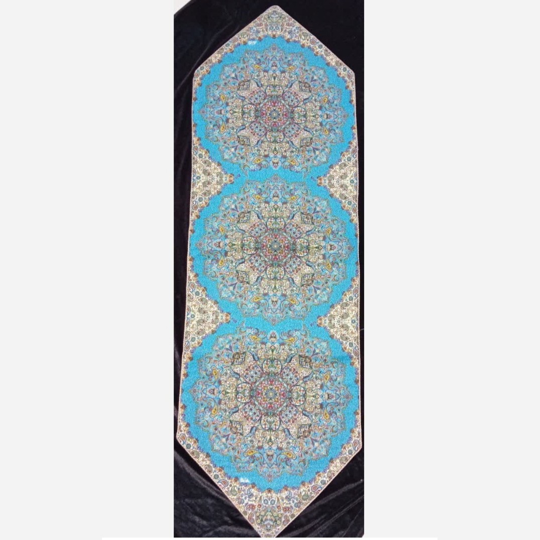 رومیزی رانر بزرگ ناهارخوری ترمه هفت رنگ شناسنامه دار 45*150