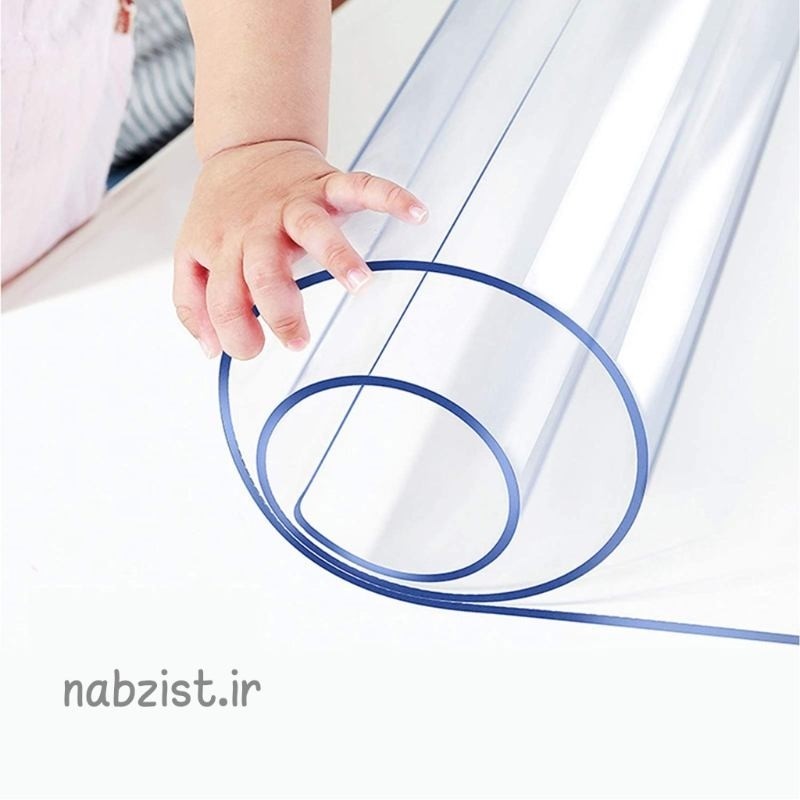 طلق رومیزی 2 میل(60 در 150 سانت) شفاف ژله ای