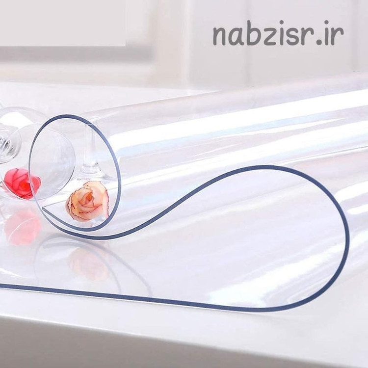 طلق رومیزی 2 میل(60 در 150 سانت) شفاف ژله ای