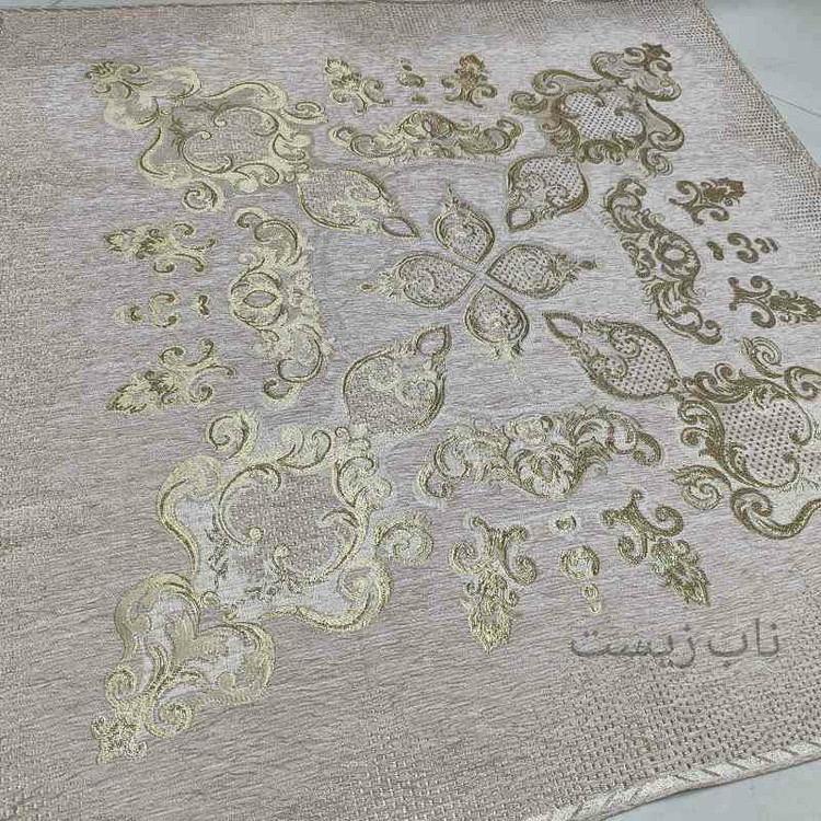 رومیزی قلمکاری مربع 90*90 مخمل صحرا