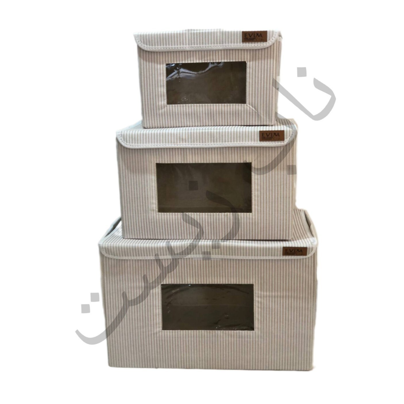 باکس نظم دهنده لباس سایز 1 برند اویم evim ایست دار جلوطلقی طرح راه راه