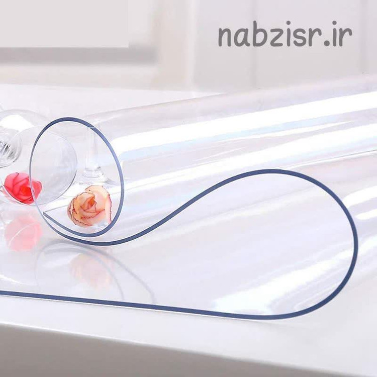 طلق رومیزی 2 میل(90 در 160 سانت) شفاف ژله ای