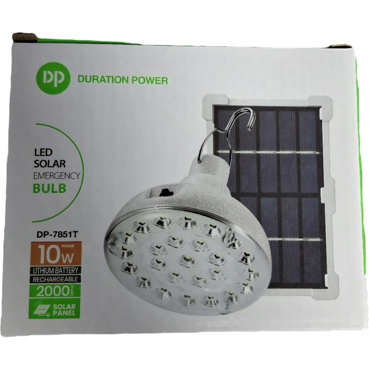چراغ شارژی همراه با پنل خورشیدی مدل DP-7851T ضد اب 10W