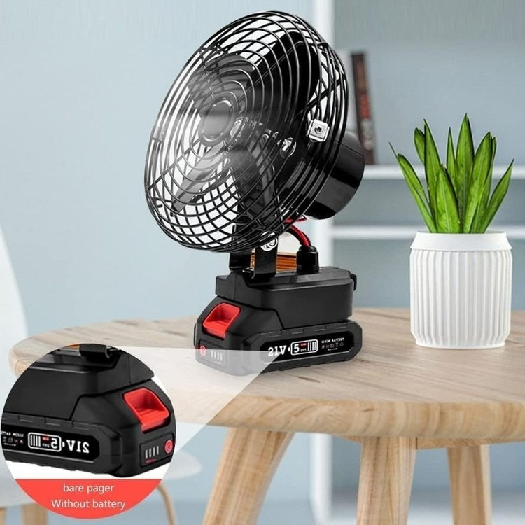 پنکه شارژی 48ولت توری فلزی 2 باتری مدل FAN LITHIUM 3PIN